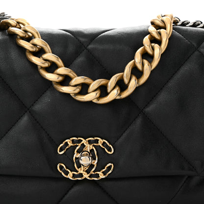 Chanel Lambskin Quilted Large Chanel 19 Flap Black 8 of 14