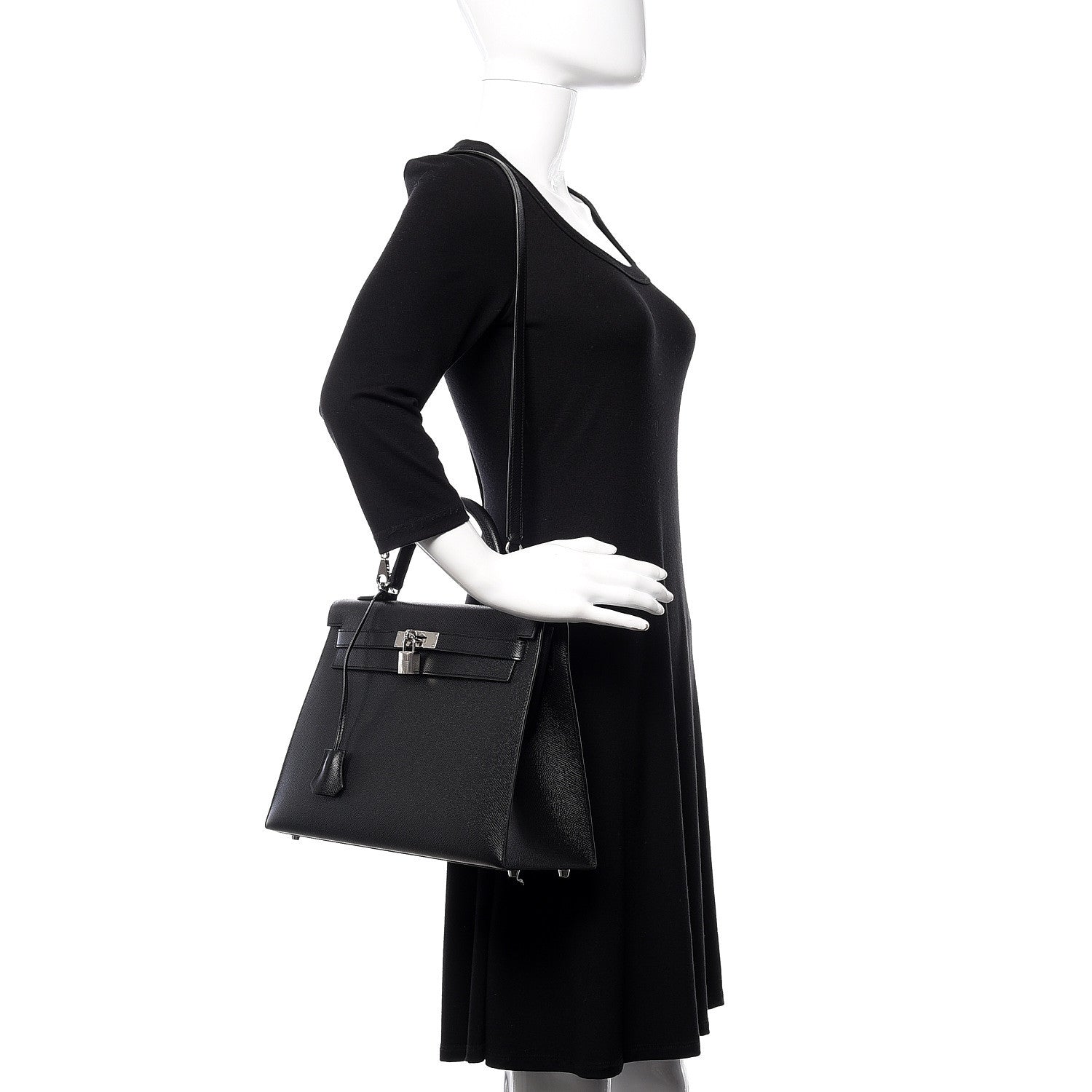Hermes Epsom Kelly Sellier 32 Black 2 of 36