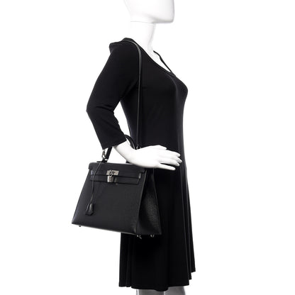 Hermes Epsom Kelly Sellier 32 Black 2 of 36