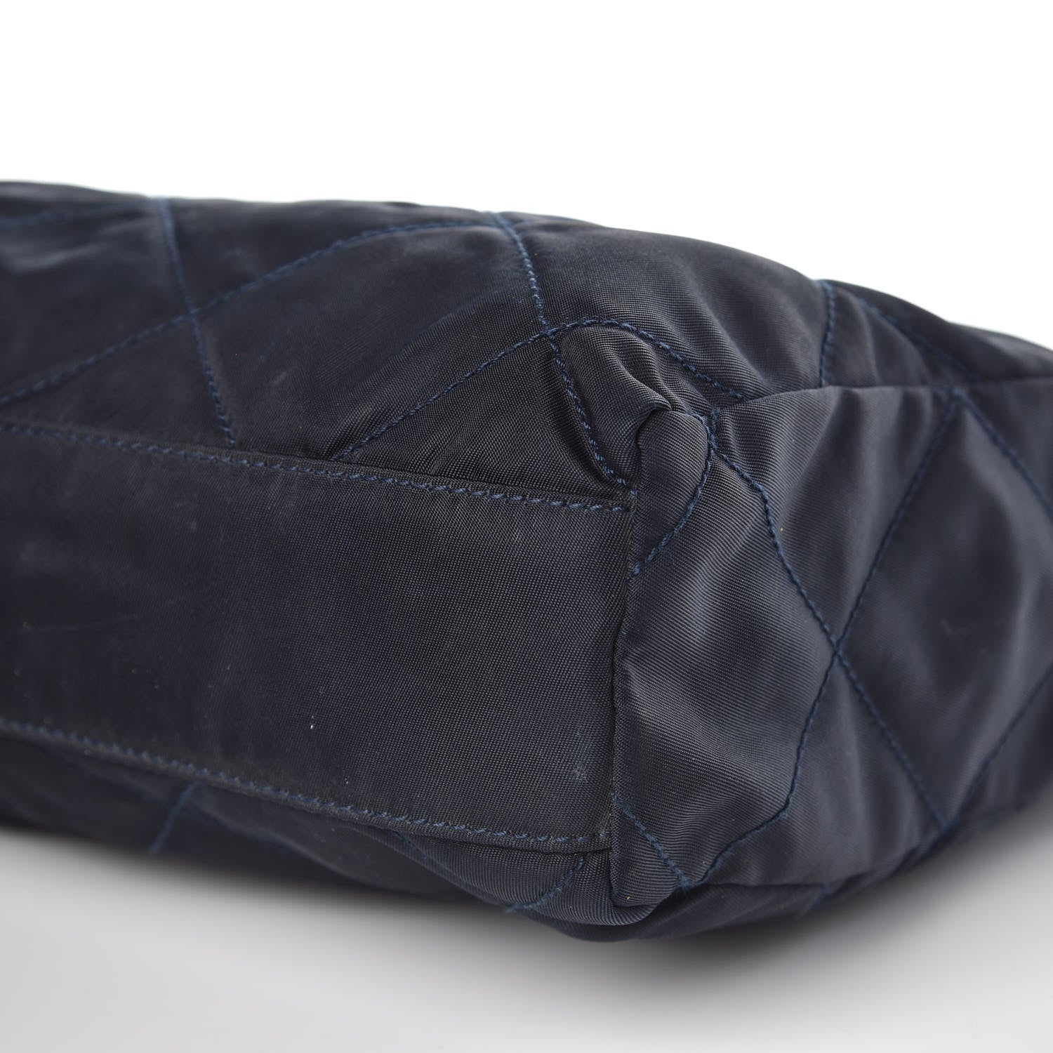Prada Nylon Tessuto Quilted Shoulder Bag Navy 8 of 14