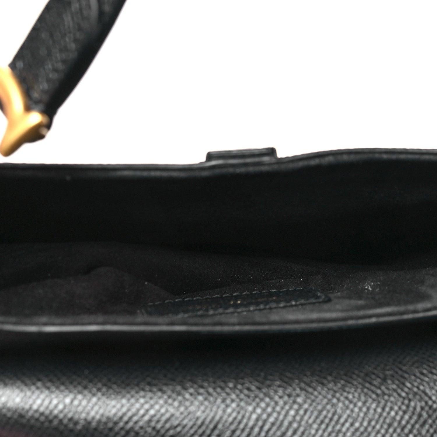 Christian Dior Grained Calfskin Mini Saddle Bag Black 5 of 11