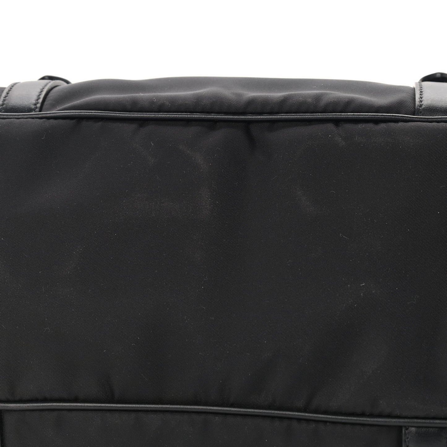 Nylon Tessuto Soft Calf Tote Black
