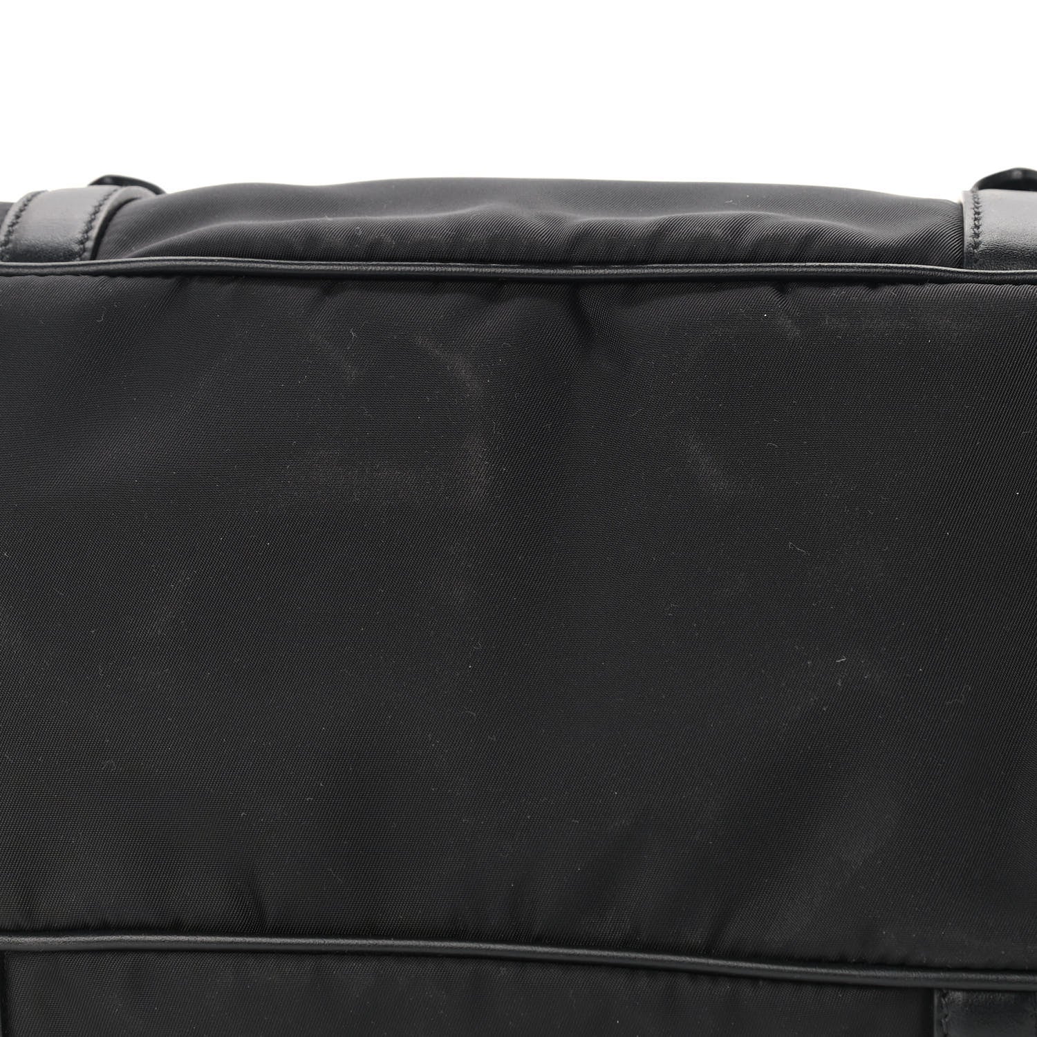 Prada Nylon Tessuto Soft Calf Tote Black 10 of 10