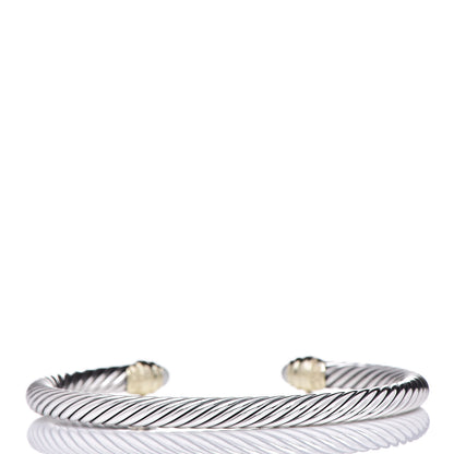 David Yurman Sterling Silver 14K Yellow Gold Pearl 5mm Cable Classics Petite Color Bracelet 3 of 5