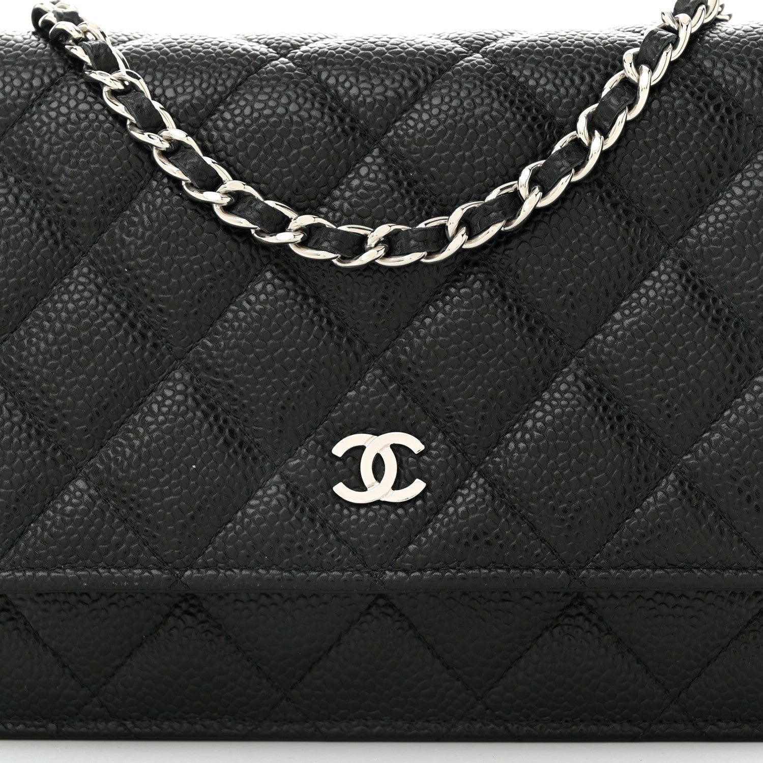 Chanel Caviar Quilted Wallet on Chain WOC Black 9 of 12
