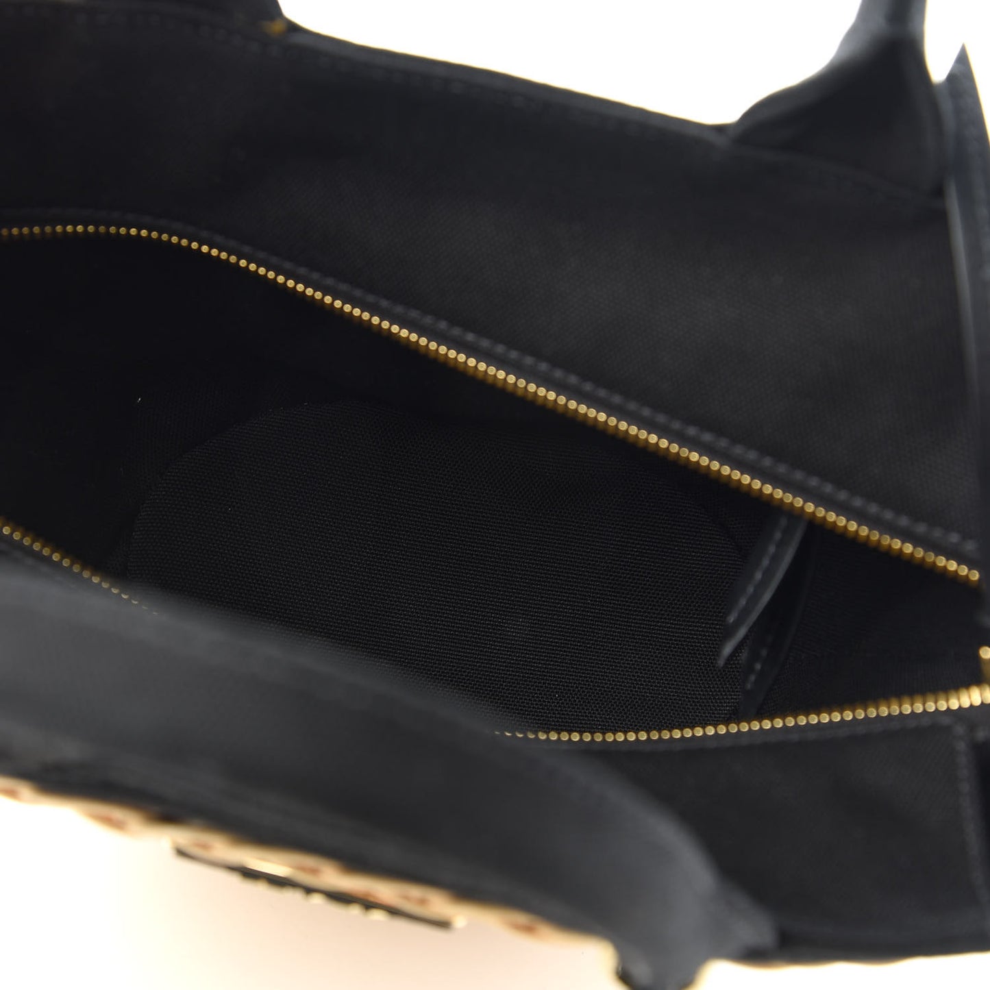 Wicker Canvas Shoulder Bag Naturale Black