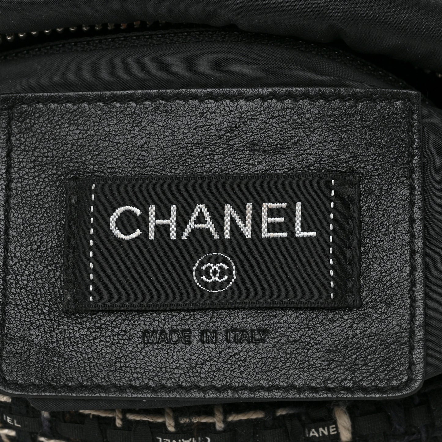 Nylon Tweed Coco Neige Belt Bag Black