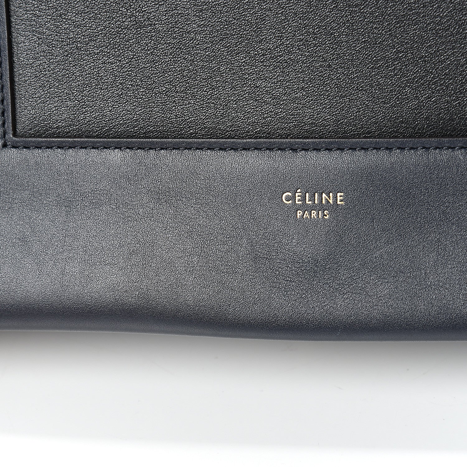 Celine Shiny Smooth Calfskin Medium Frame Shoulder Bag Black Navy 14 of 14