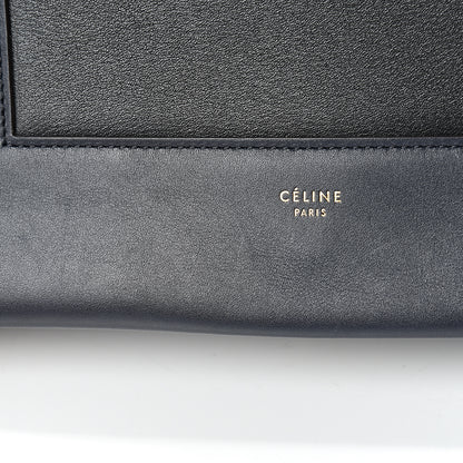 Celine Shiny Smooth Calfskin Medium Frame Shoulder Bag Black Navy 14 of 14