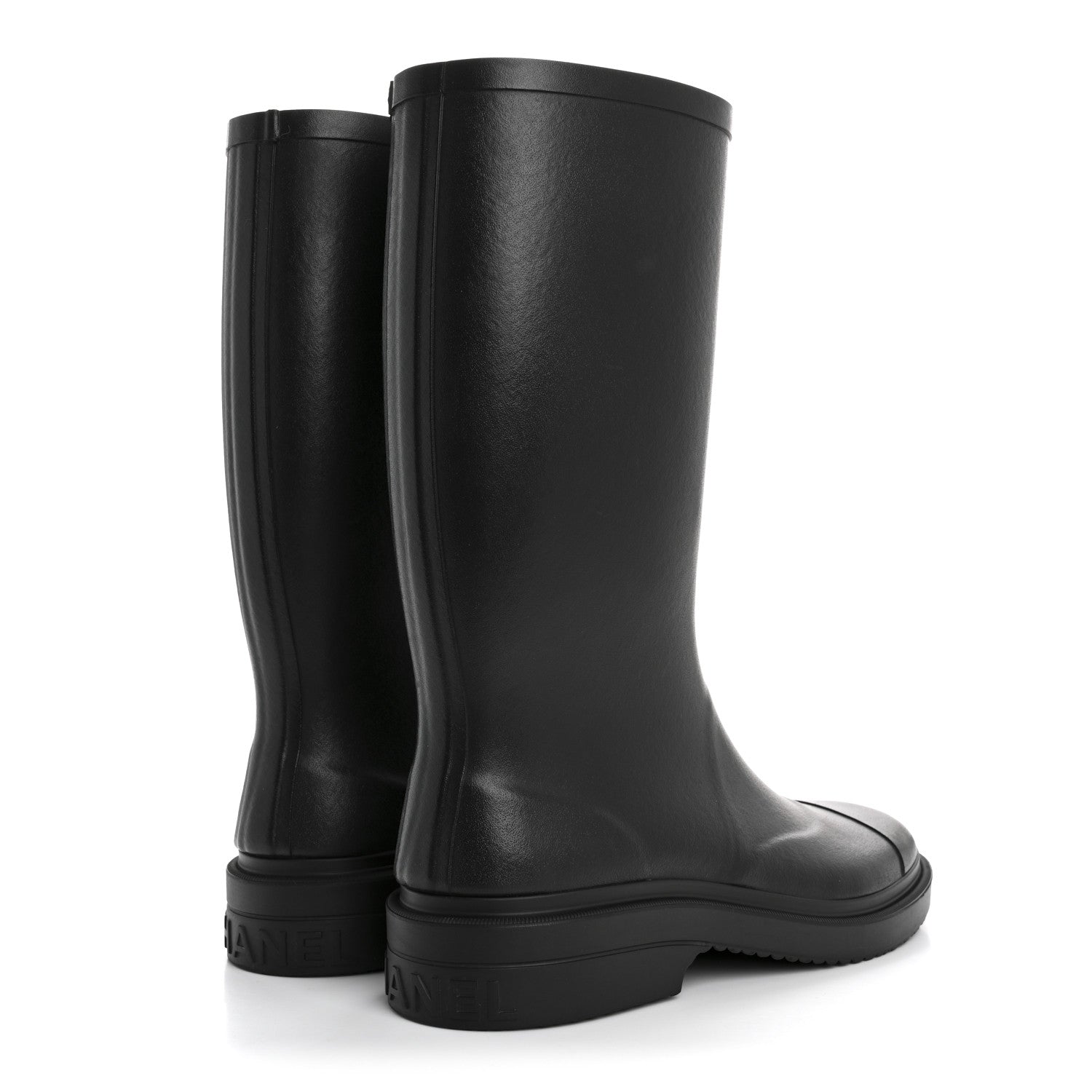Chanel Caoutchouk CC High Boots 39 Black 4 of 8