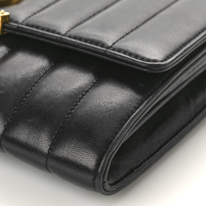 Saint Laurent Lambskin Matelasse Monogram Medium Vicky Chain Bag Black 8 of 10