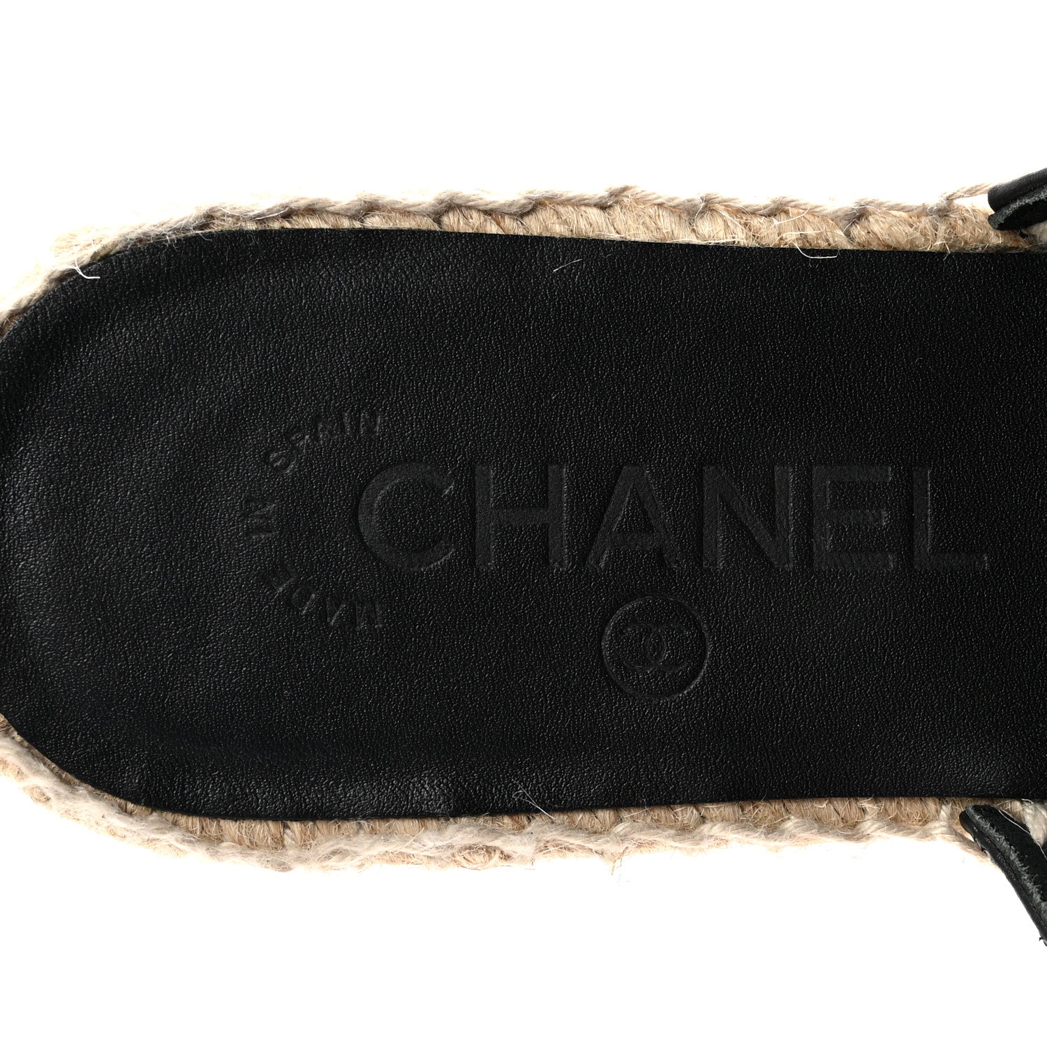 Chanel Goatskin Patent CC Espadrille Mules 37 Black 8 of 10