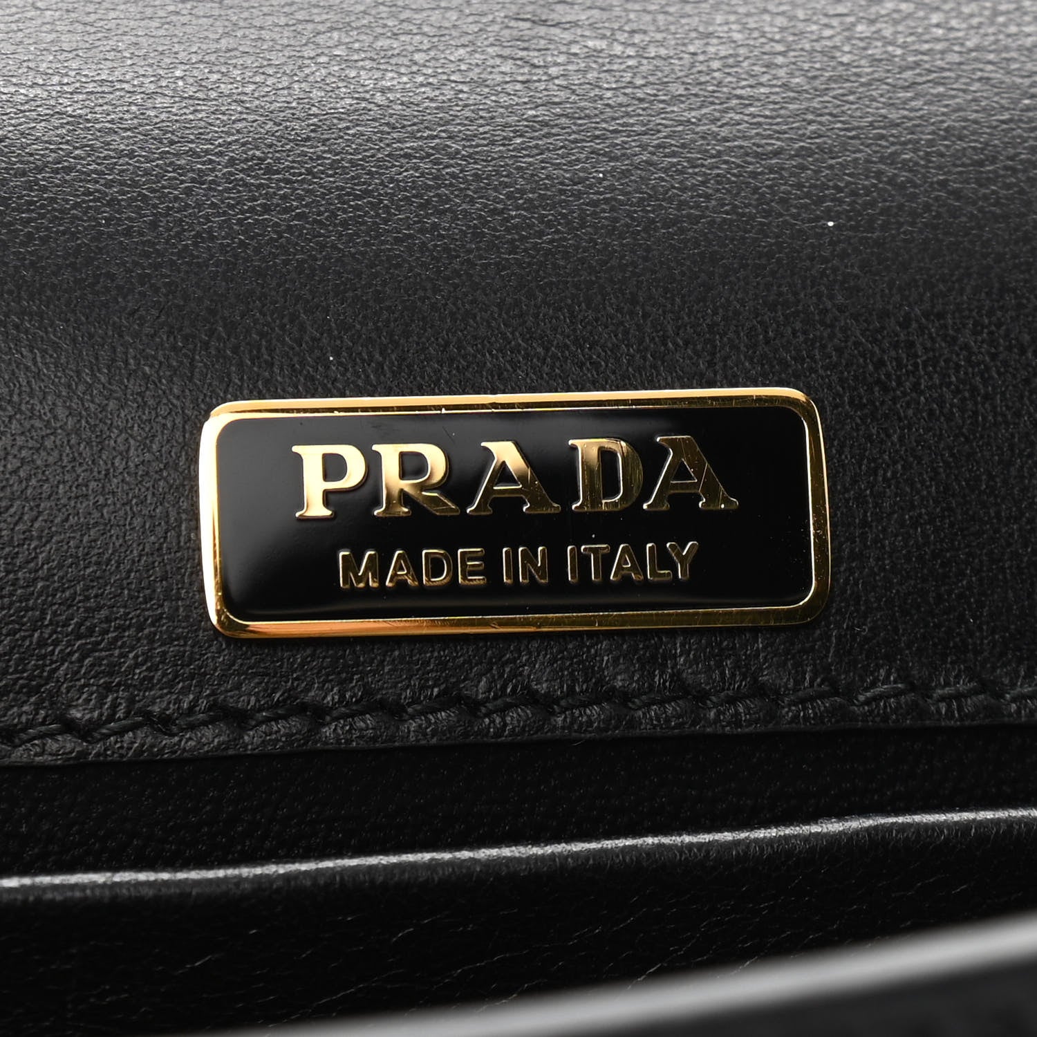 Prada Vitello Antic Soft Pattina Shoulder Bag Black 5 of 9