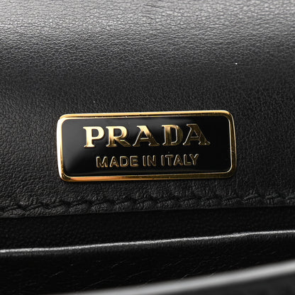 Prada Vitello Antic Soft Pattina Shoulder Bag Black 5 of 9
