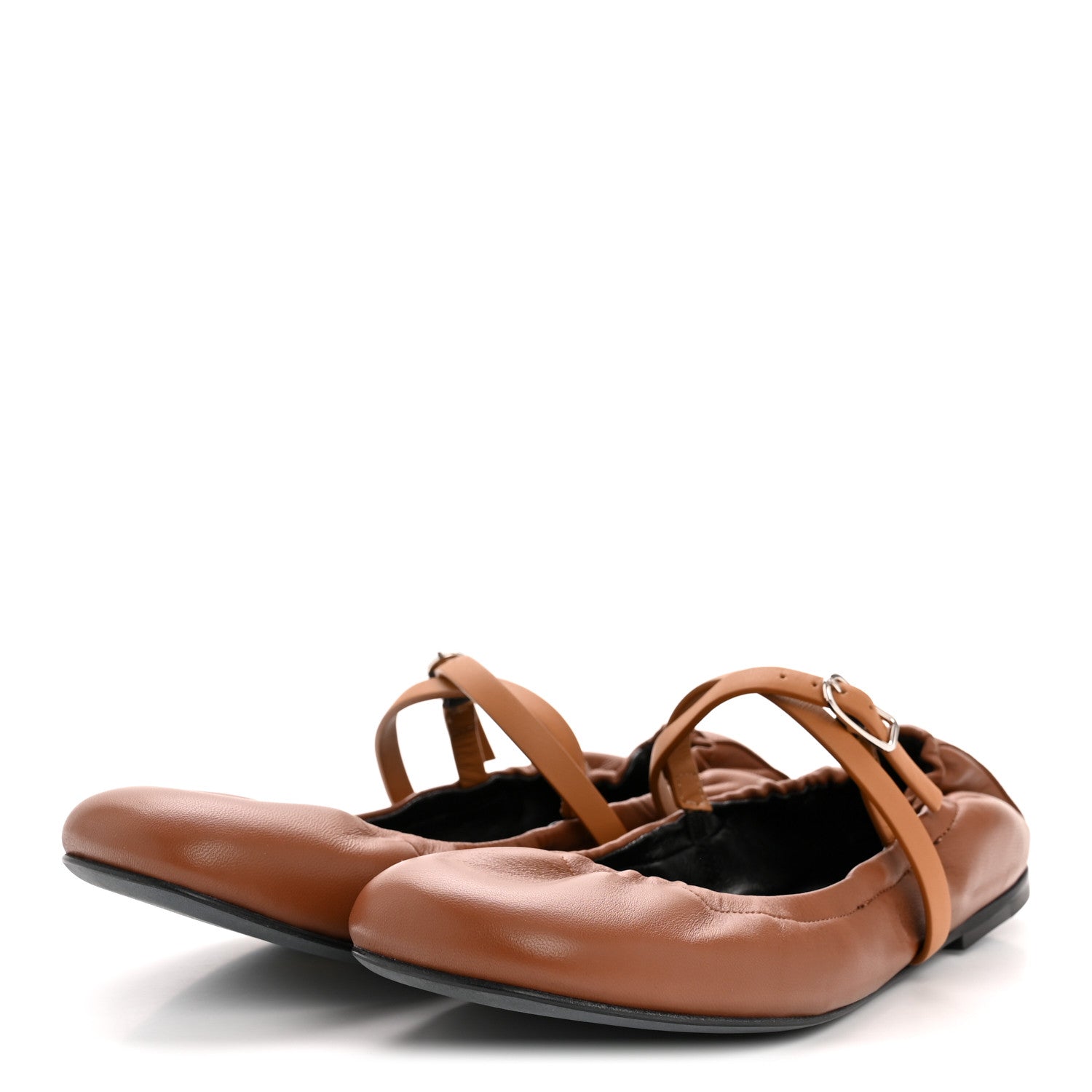 Hermes Nappa Calfskin Jolly Ballerina Flats 38 Gold Naturel 4 of 10