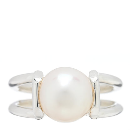 Tiffany Sterling Silver Pearl HardWear Ring 52 6 1 of 4