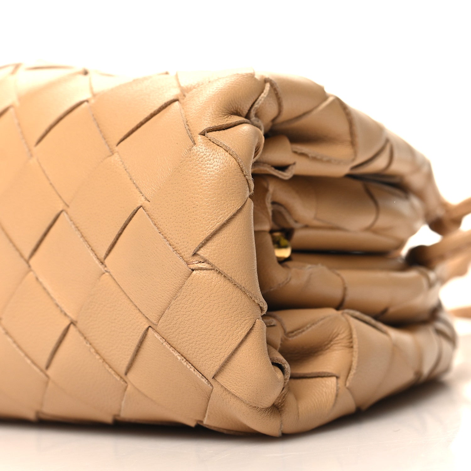 Bottega Veneta BOTTEGA VENETA Nappa Intrecciato The Mini Pouch Almond 10 of 11