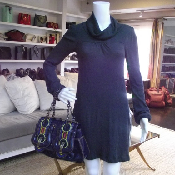 Patent Flower B Bag Blue