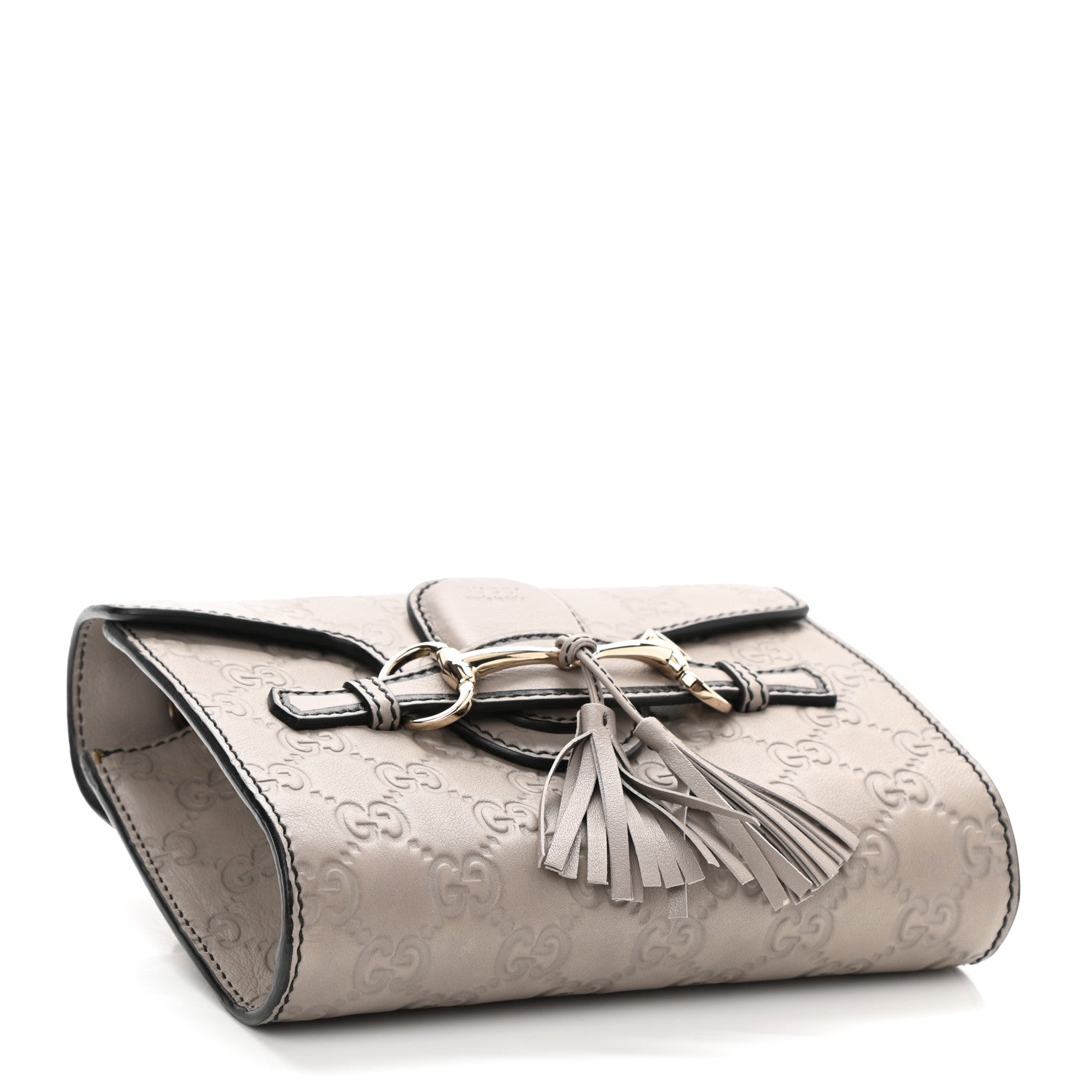 Gucci Guccissima Mini Emily Chain Shoulder Bag Storm Grey 3 of 7