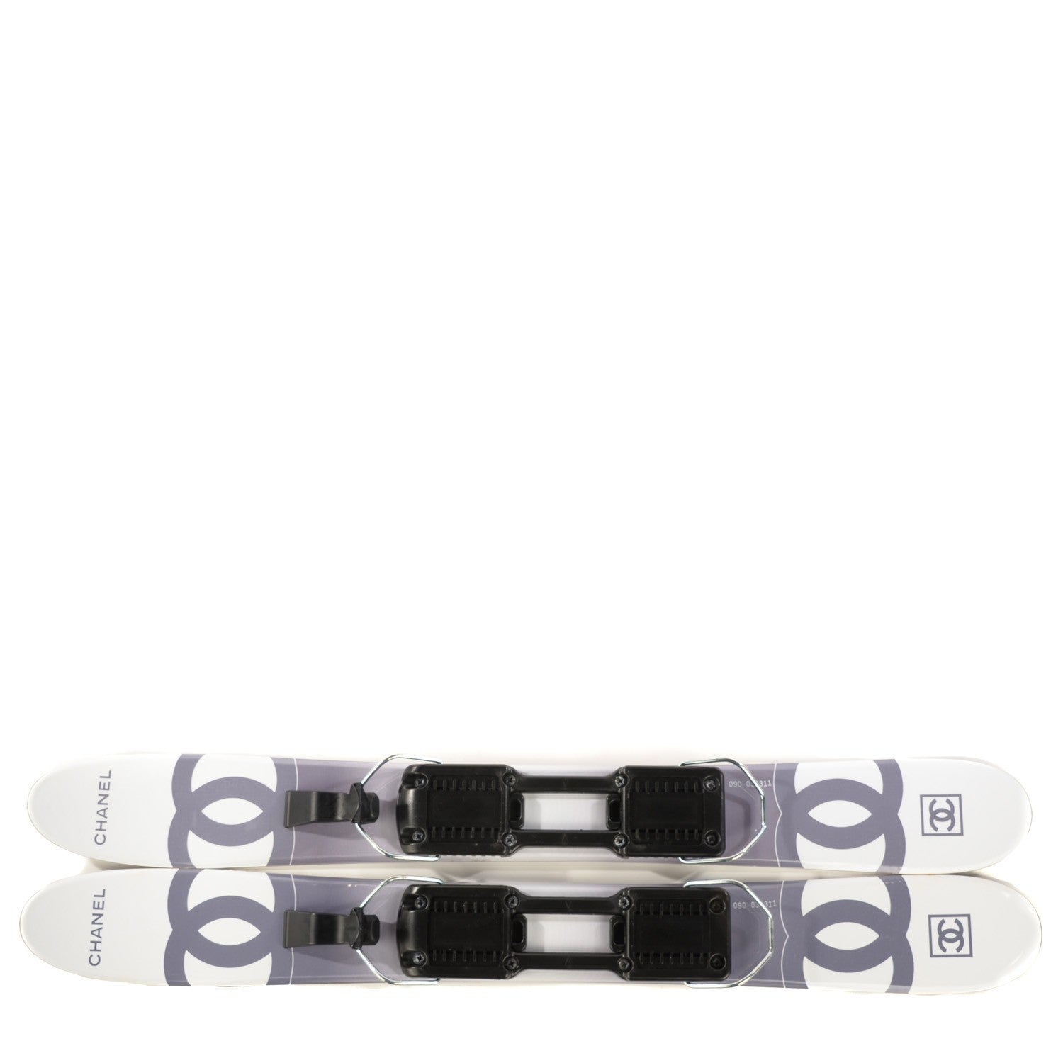 Chanel Snow Skis With Case White Grey 1 of 14