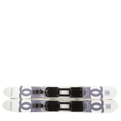 Chanel Snow Skis With Case White Grey 1 of 14