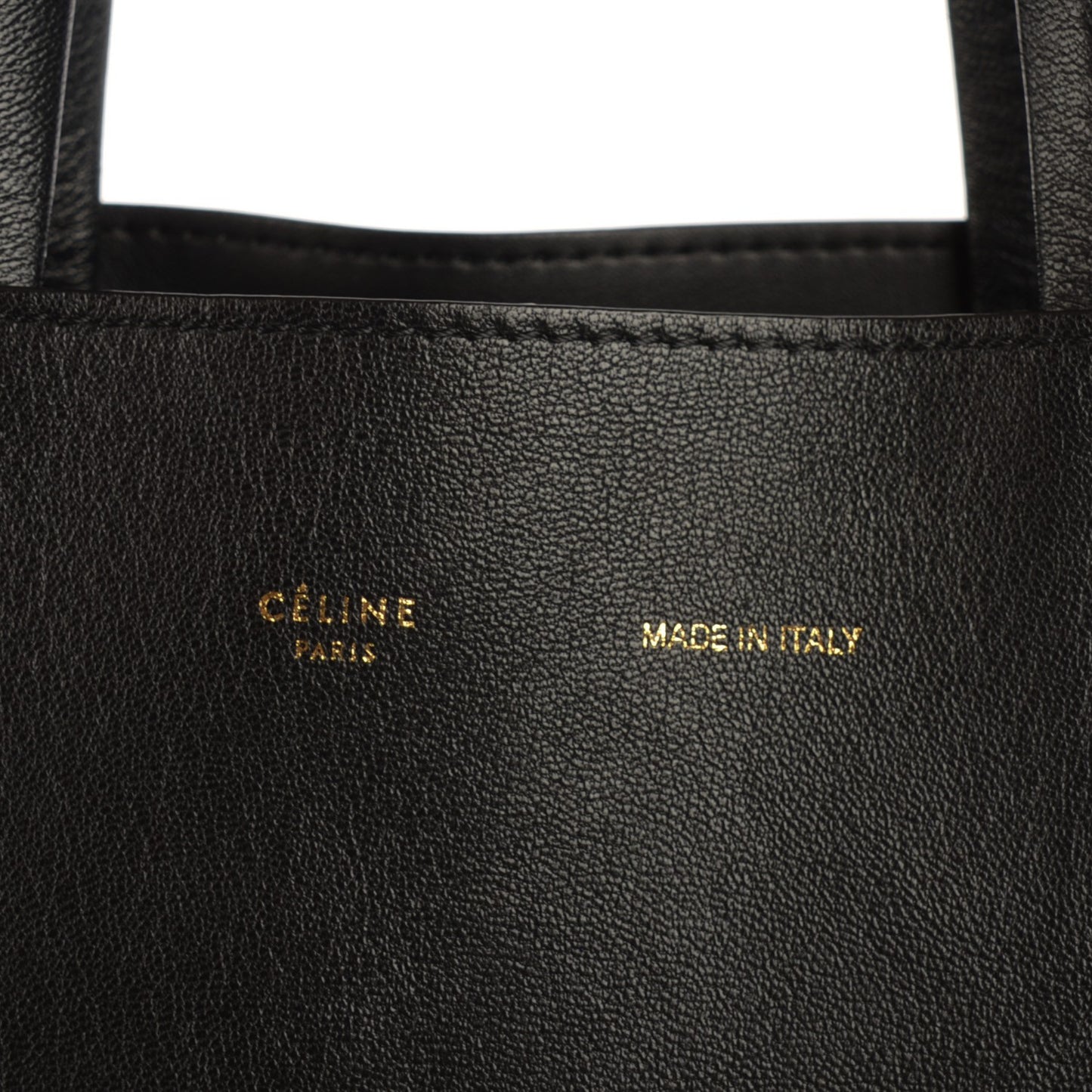 Lambskin Large Vertical Gusset Cabas Black
