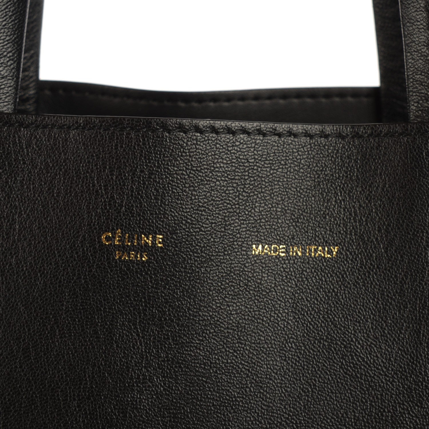 Celine Lambskin Large Vertical Gusset Cabas Black 6 of 8