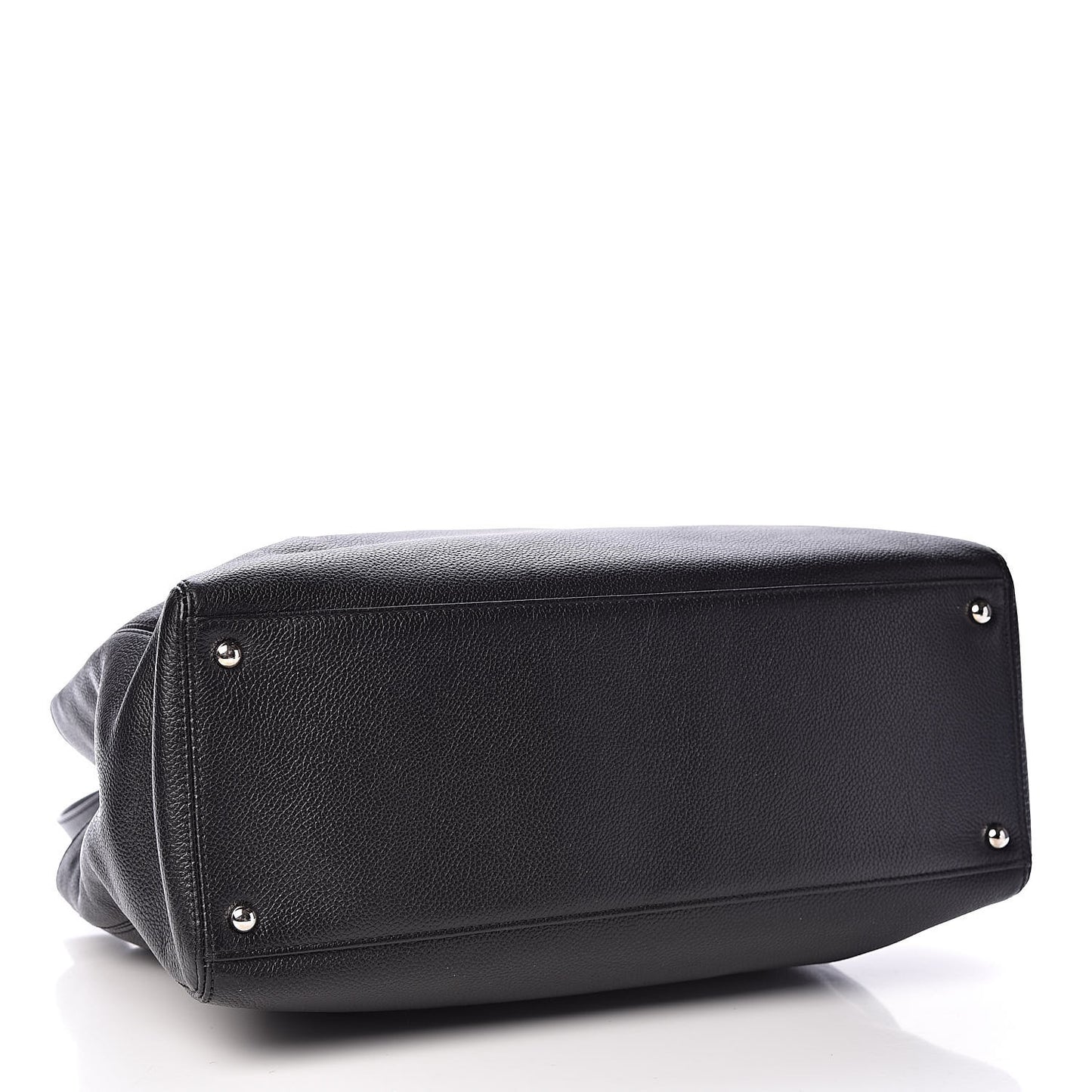 Calfskin Cerf Executive Shopper Tote Black