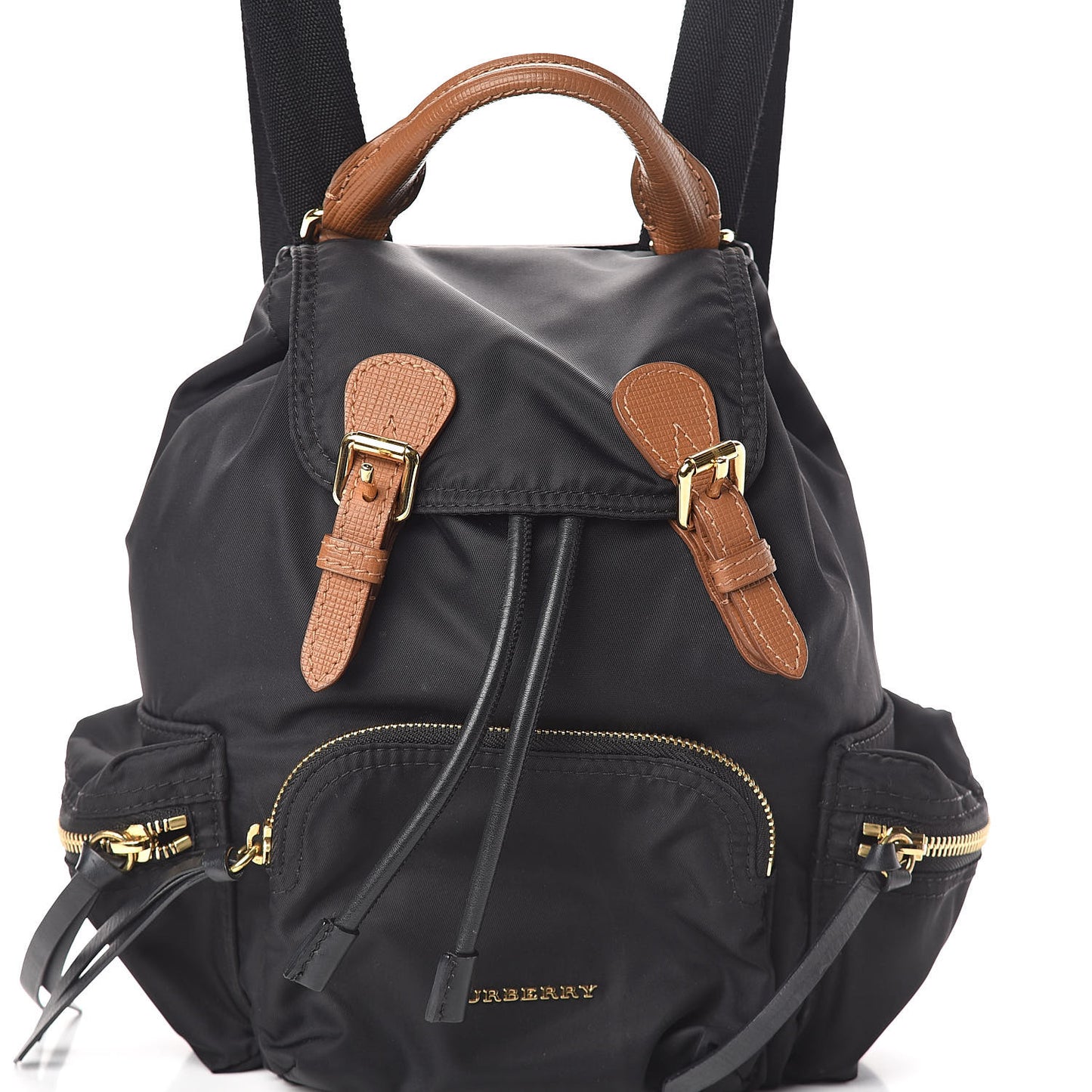 Nylon Small Rucksack Backpack Black