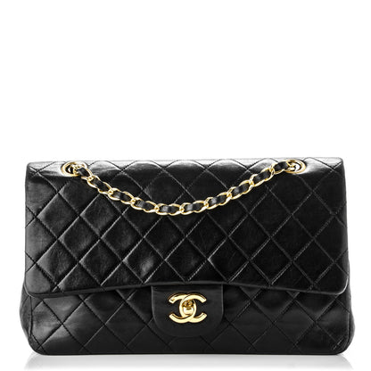 Chanel Lambskin Quilted Medium Double Flap Black 1 of 10