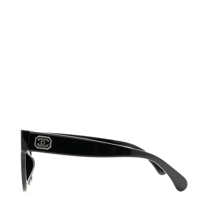 Chanel Acetate Enamel Butterfly Sunglasses 5477-A Black 3 of 7