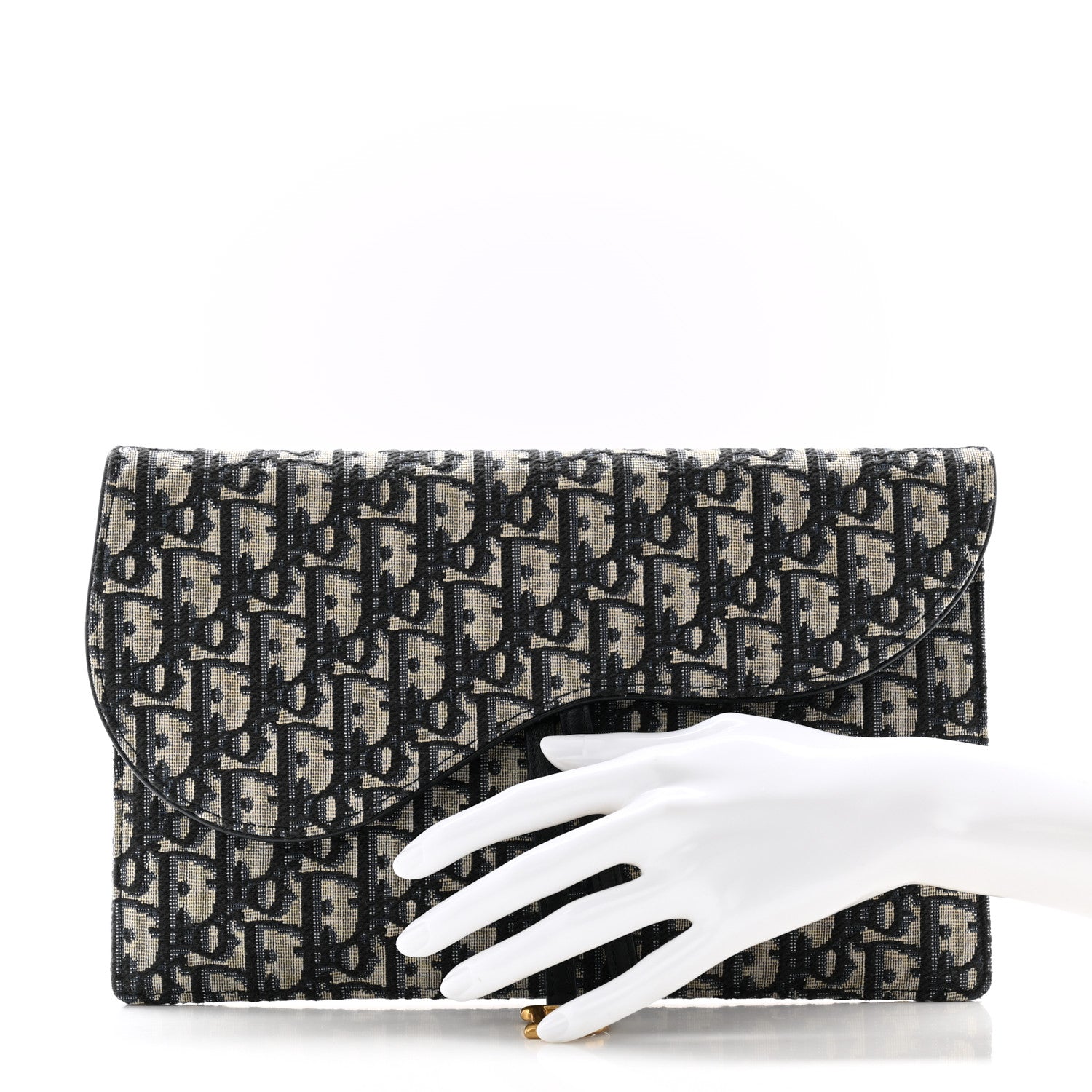 Christian Dior Oblique Saddle Pouch Blue 2 of 8