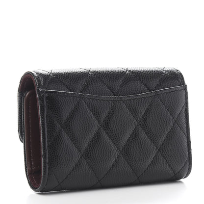 Chanel Caviar Quilted Classic 4 Key Holder Wallet Black 3 of 11