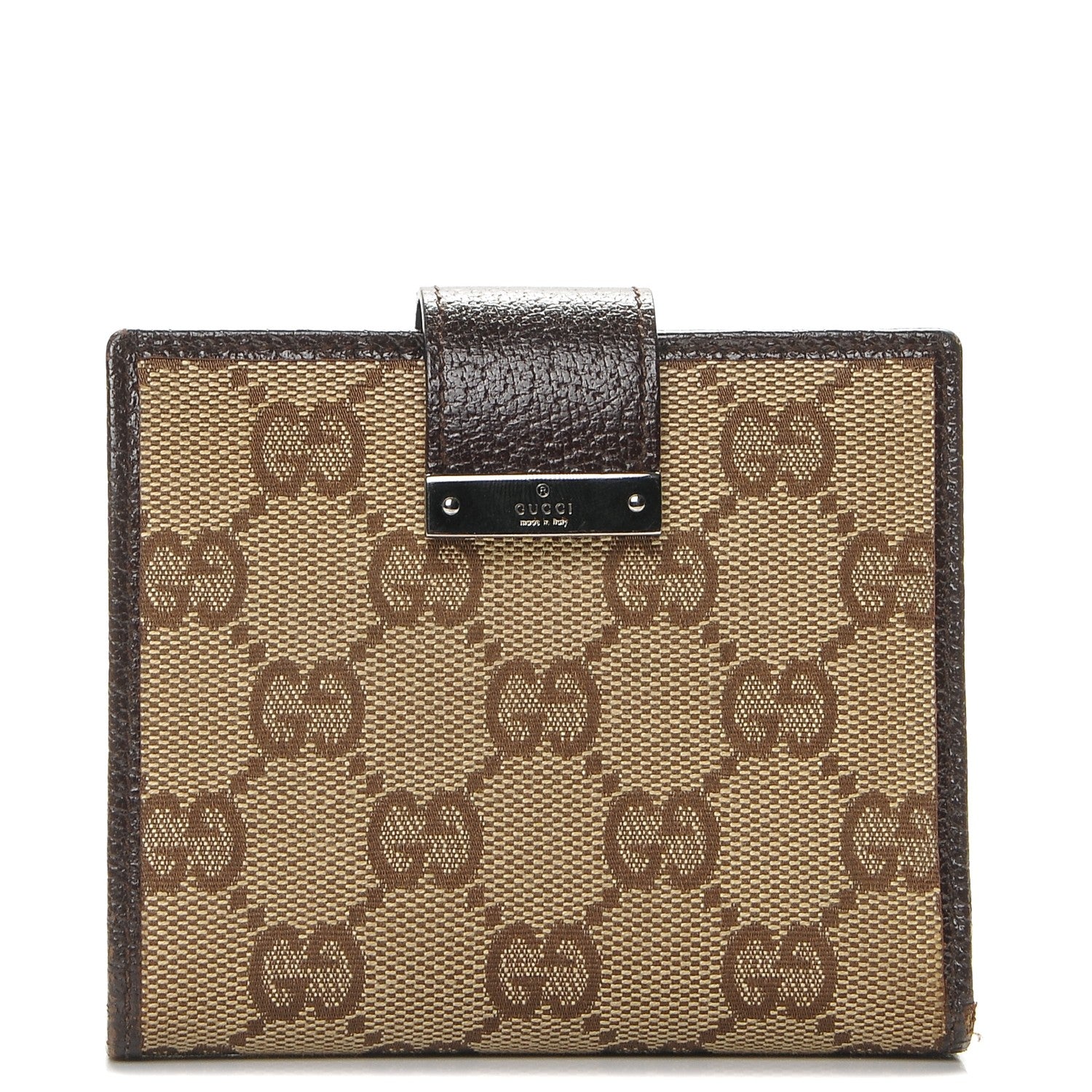 Gucci Monogram Compact Wallet Dark Brown 1 of 6