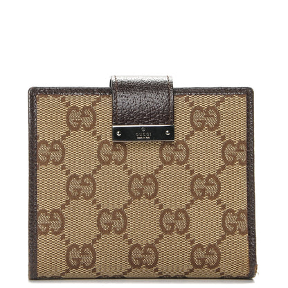 Gucci Monogram Compact Wallet Dark Brown 1 of 6