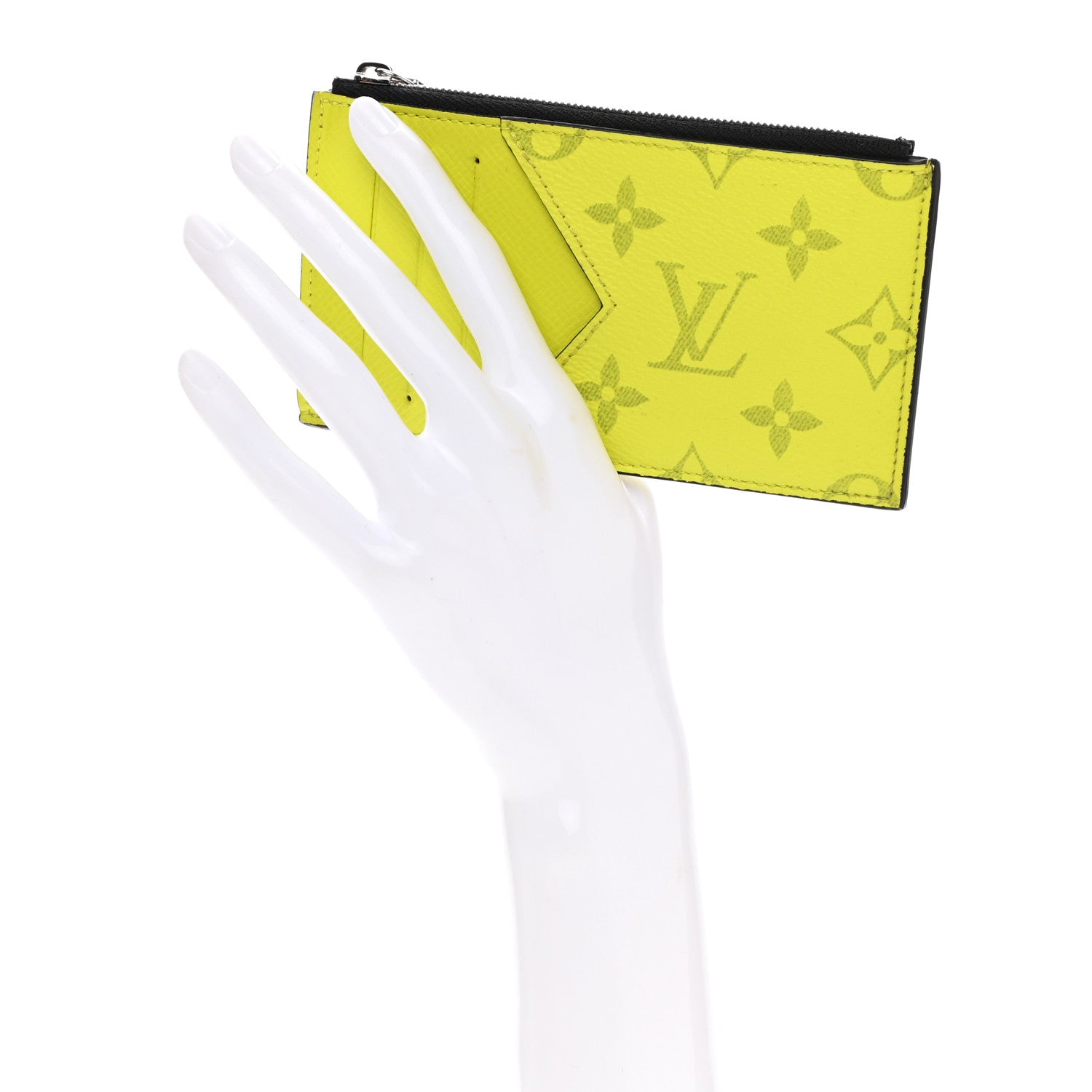 Louis Vuitton Monogram Taiga Coin Card Holder Yellow 2 of 8