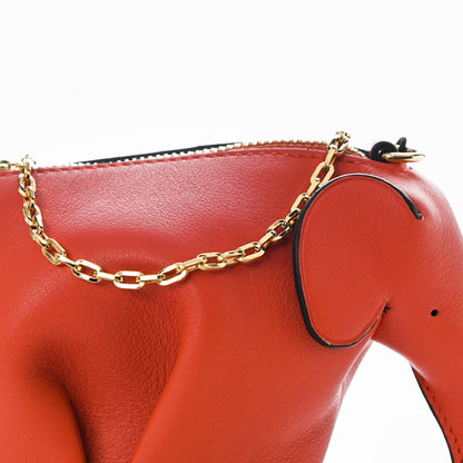 Loewe Calfskin Elephant Pouch Vermillion 8 of 10