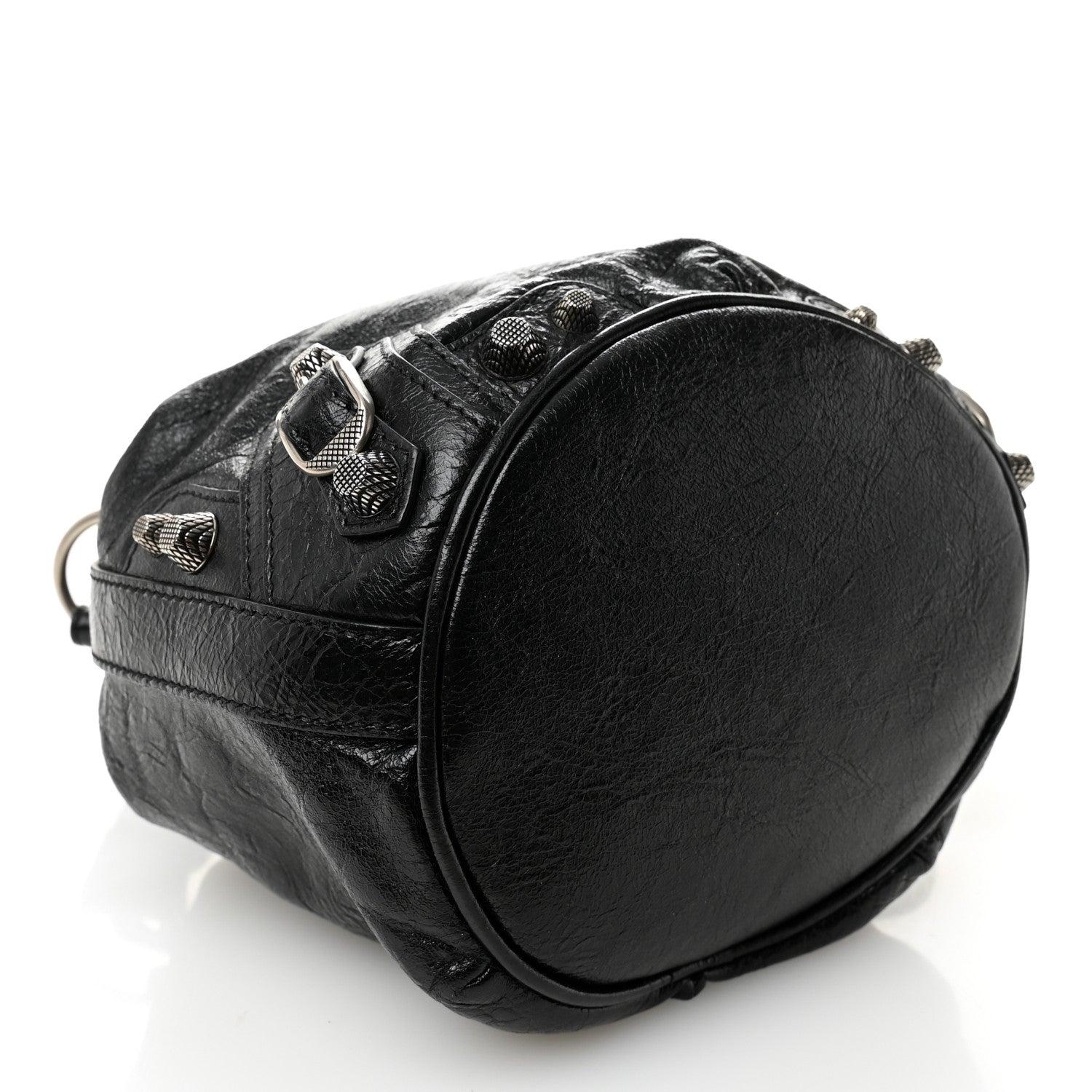 Balenciaga Agneau Arena Le Cagole Bucket Bag XS Black 4 of 10