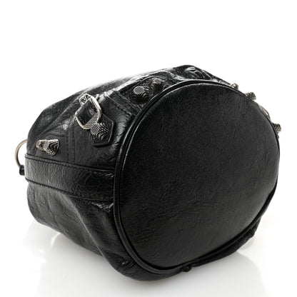 Balenciaga Agneau Arena Le Cagole Bucket Bag XS Black 4 of 10
