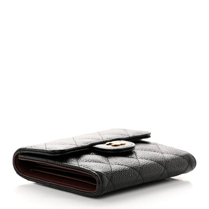 Chanel Caviar Quilted Compact Flap Wallet Black 4 of 9