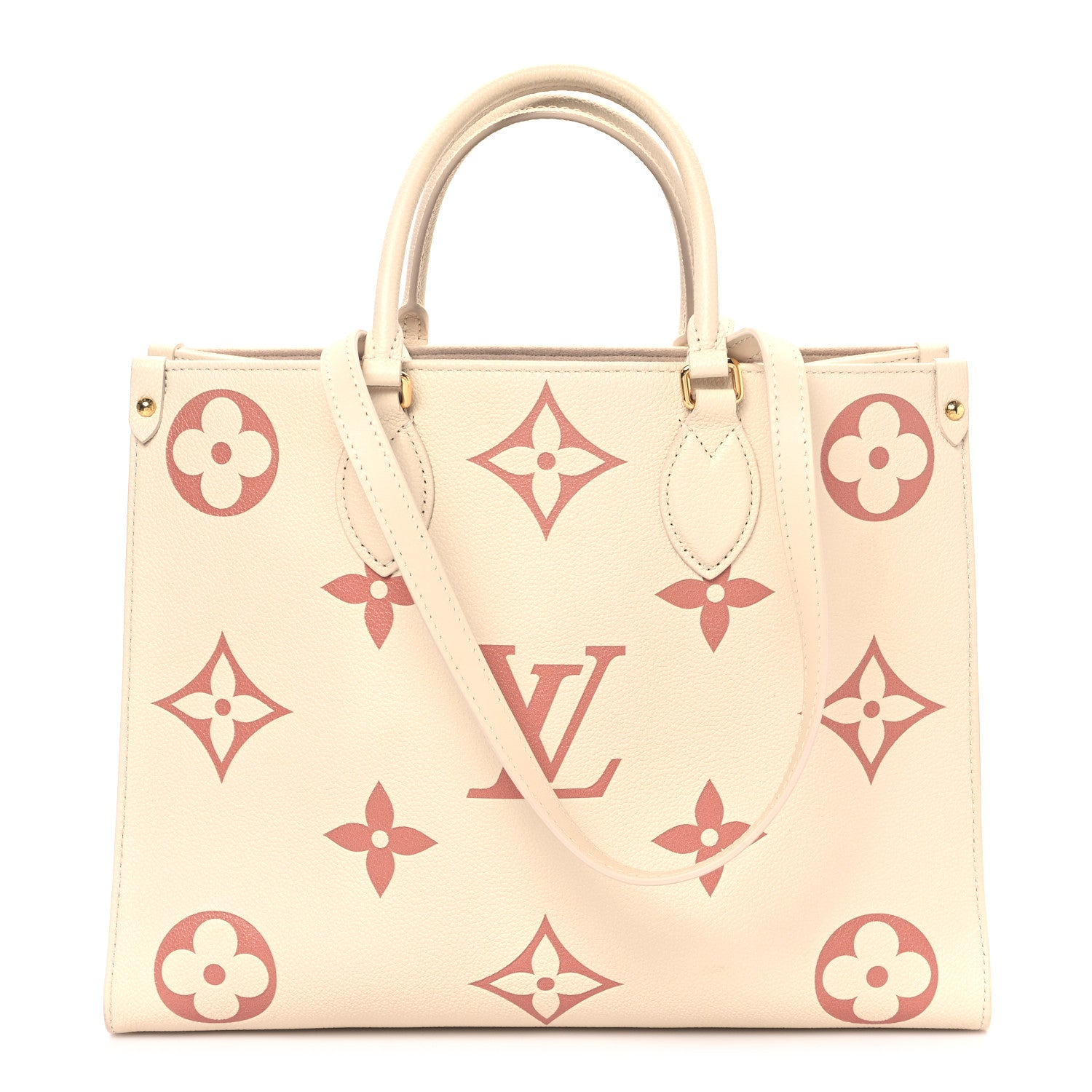 Louis Vuitton Empreinte Monogram Giant Onthego MM Creme Rose Trianon 1 of 9