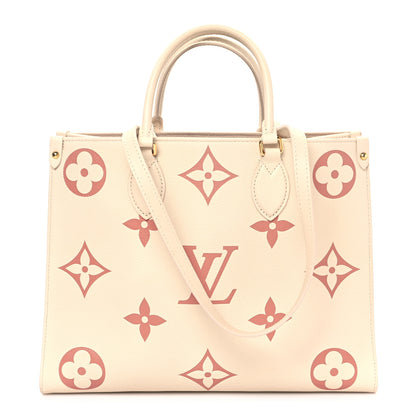 Louis Vuitton Empreinte Monogram Giant Onthego MM Creme Rose Trianon 1 of 9