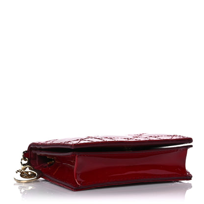 Christian Dior Patent Cannage Mini Lady Dior Wallet Red 4 of 8