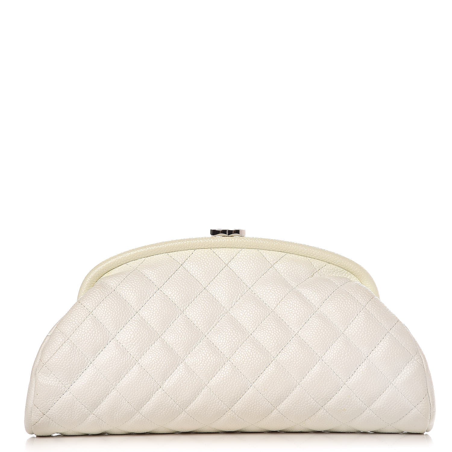 Chanel Caviar Quilted Timeless Clutch White 1 of 9
