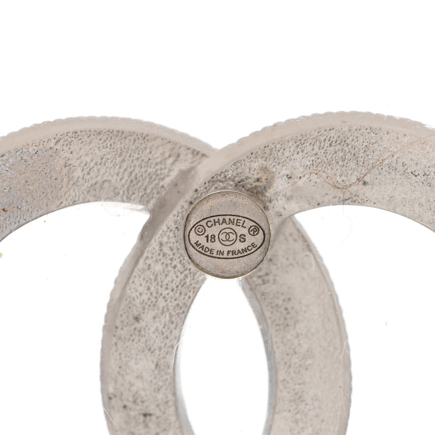 Chanel Lucite Baguette Crystal CC Cuff Transparent Silver 4 of 8
