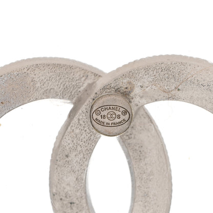 Chanel Lucite Baguette Crystal CC Cuff Transparent Silver 4 of 8
