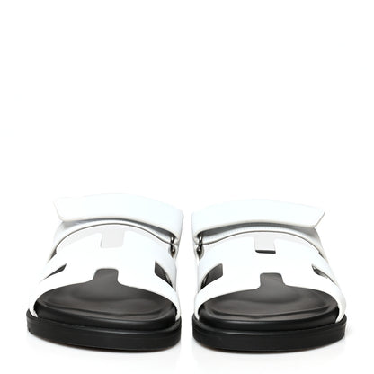 Hermes Calfskin Womens Chypre Sandals 38 White 2 of 8