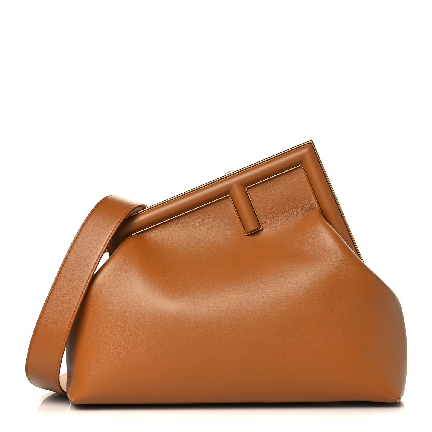 Shiny Nappa Medium Fendi First Caramello