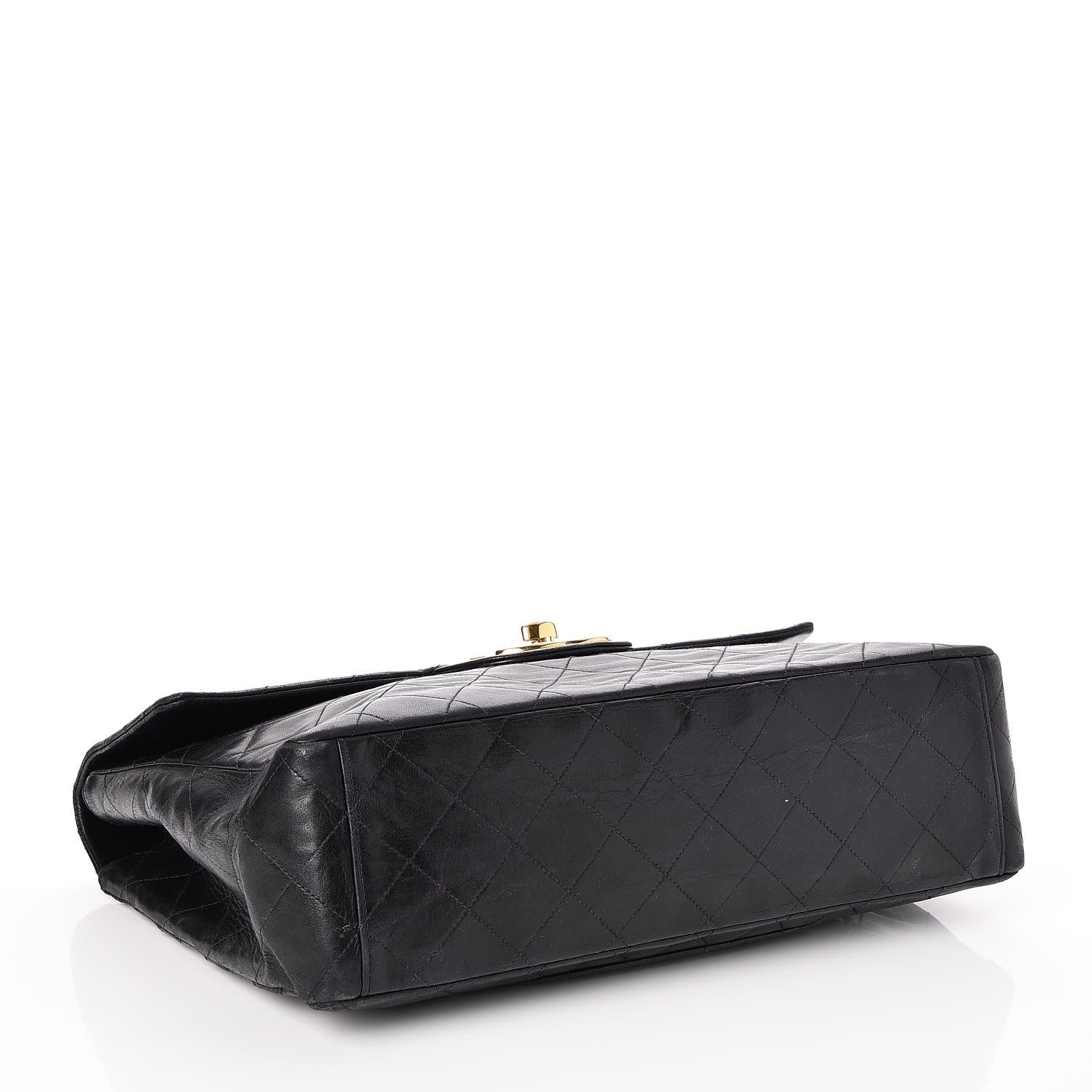 Chanel Lambskin Quilted XL Jumbo Single Flap Black 5 of 9