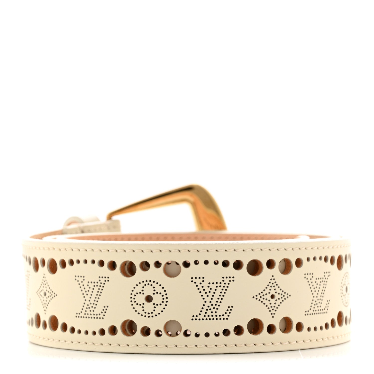 Louis Vuitton Nomade Perforation Belt 90 36 White 2 of 6